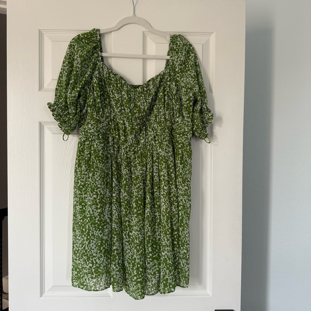 Abercrombie & Fitch Green Patterned Mini Dress - Picture 2 of 13